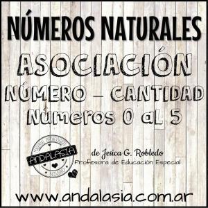 Imagen de portada del videojuego educativo: ASOCIACIÓN NÚMERO - CANTIDAD (0 AL 5), de la temática Matemáticas