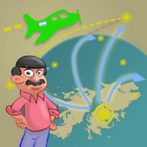 Imagen de portada del videojuego educativo: Islas Malvinas: Distancias al mundo, de la temática Geografía