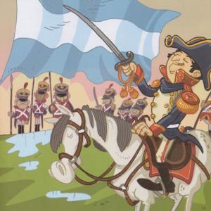Imagen de portada del videojuego educativo: LA VIDA DE MANUEL BELGRANO., de la temática Historia