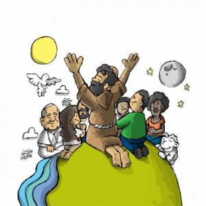 Imagen de portada del videojuego educativo: LA CREACIÓN, de la temática Religión