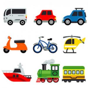 Imagen de portada del videojuego educativo: vehicles, de la temática Idiomas