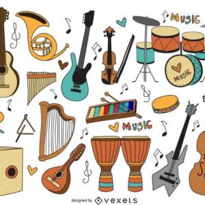 Imagen de portada del videojuego educativo: Instrumentos de percusión, de la temática Música