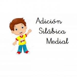 Imagen de portada del videojuego educativo: Adición de sílaba medial, de la temática Lengua