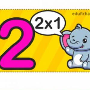 Tabla de multiplicar del 2
