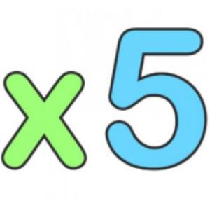 Tabla de multiplicar del 5