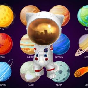 Imagen de portada del videojuego educativo: Los planetas desparejados., de la temática Astronomía