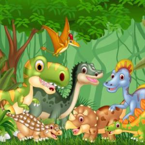 CON LOS DINOSAURIOS RECORDAREMOS LA ALIMENTACIÓN SALUDABLE