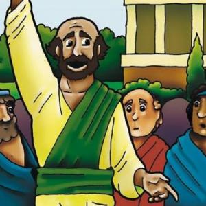 Imagen de portada del videojuego educativo: Conversión de Pablo, de la temática Religión