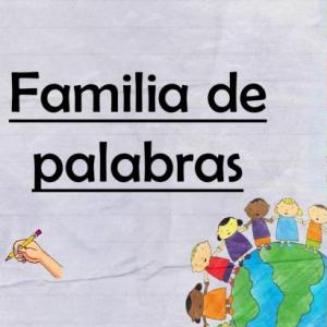 Familia de palabras