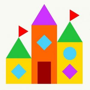 Imagen de portada del videojuego educativo: Formas geométricas, de la temática Matemáticas