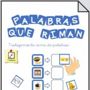 Imagen de portada del videojuego educativo: PALABRAS QUE RIMAN , de la temática Lengua