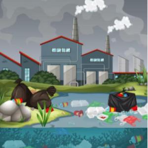 Imagen de portada del videojuego educativo: LA CONTAMINACIÓN AMBIENTAL, de la temática Ciencias