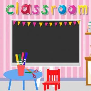 Imagen de portada del videojuego educativo: Classroom objects, de la temática Idiomas