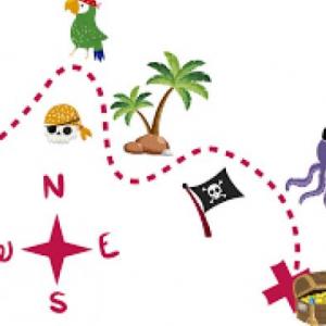 Imagen de portada del videojuego educativo: El mapa del tesoro, de la temática Literatura