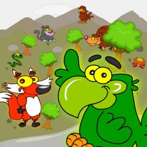 Imagen de portada del videojuego educativo: Animalitos del bosque cordobés, de la temática Biología