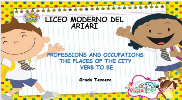 PROFESSIONS,  PLACES AND VERB TO BE