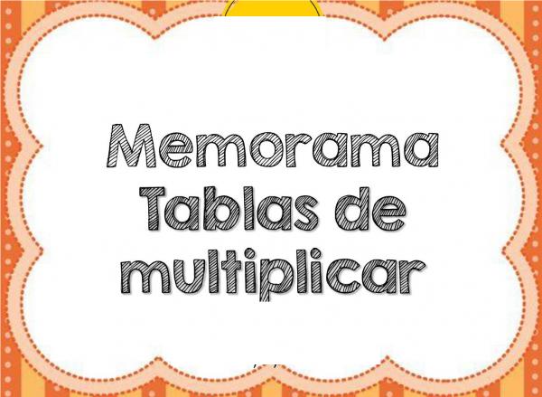Imagen de portada del videojuego educativo: MEMORAMA TABLAS DE MULTIPLICAR , de la temática Matemáticas