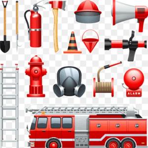 Imagen de portada del videojuego educativo: Memotest de Bomberos, de la temática Oficios