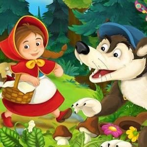Imagen de portada del videojuego educativo: Caperucita Roja - Duchazo, de la temática Literatura